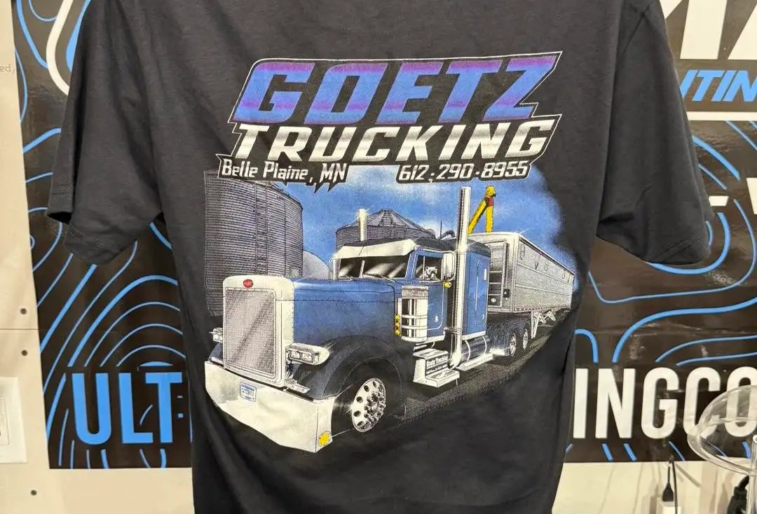 Goetz Trucking screen printed t-shirt