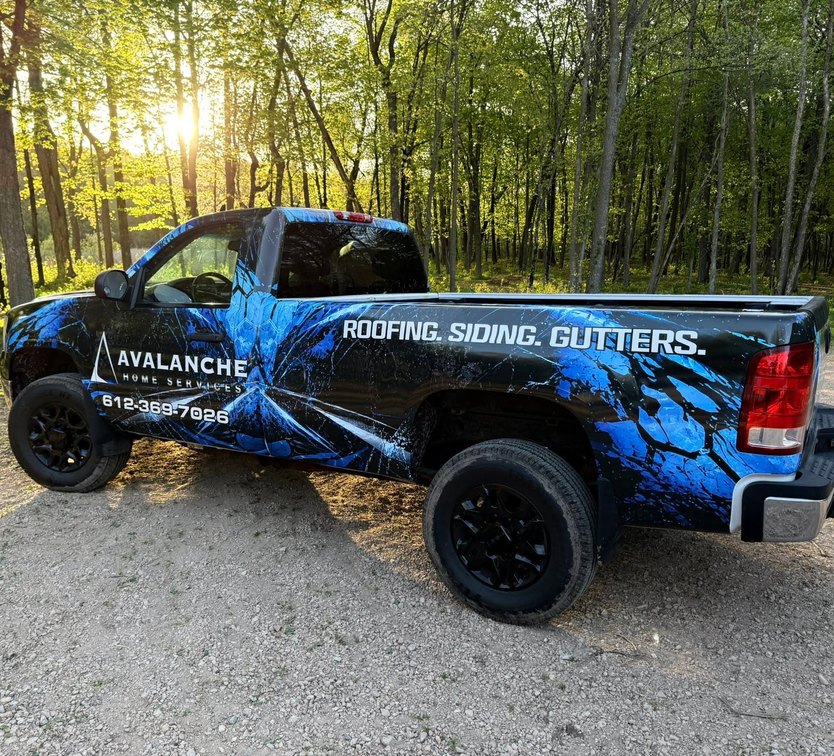 Avalanche Home Services full coverage truck wrap