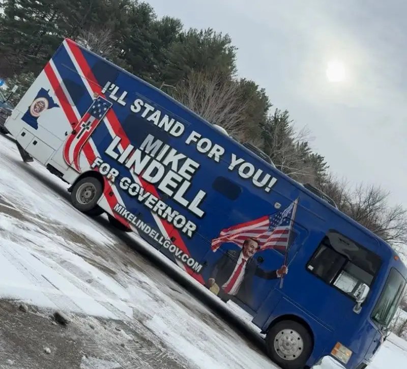 Mike Lindell oversized RV wrap