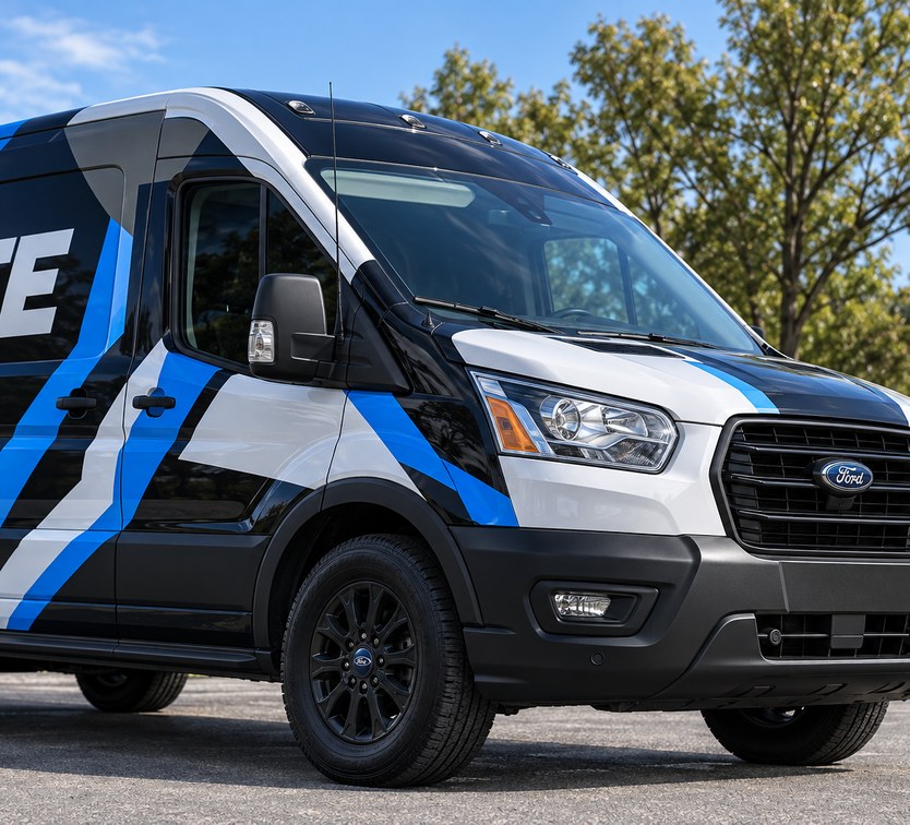 Wrapped commercial van